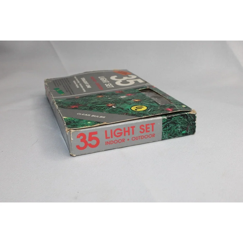 Vintage‎ Indoor/Outdoor 35 Count Miniature String Lights Clear End to End NOS